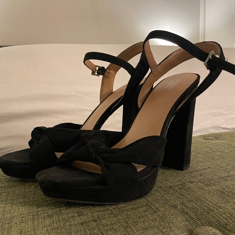 Mossimo - Black, Velvet Platform Heels